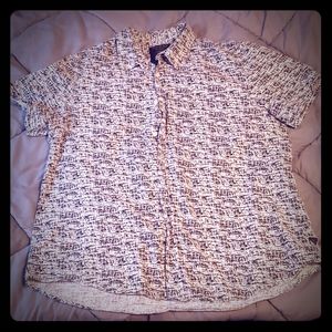 Guess Jeans L.A. Button Down All Over Print Shirt